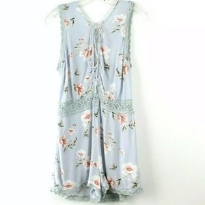 Kendall & Kylie baby blue floral romper